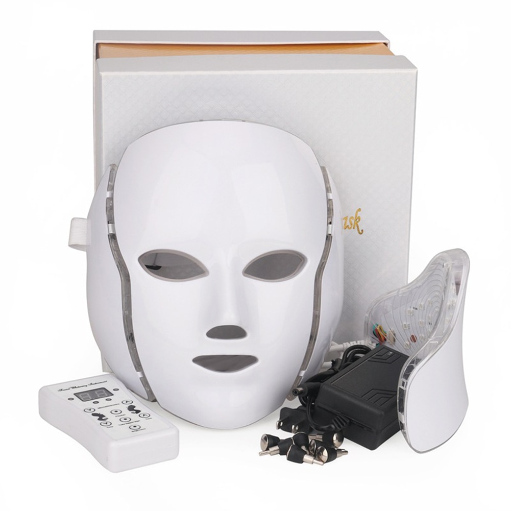 7 Colors LED Light Facial Mask Photon Therapy Freckles Red Blood Streak Reduction Pore Tightening Skin Firming Beauty Device