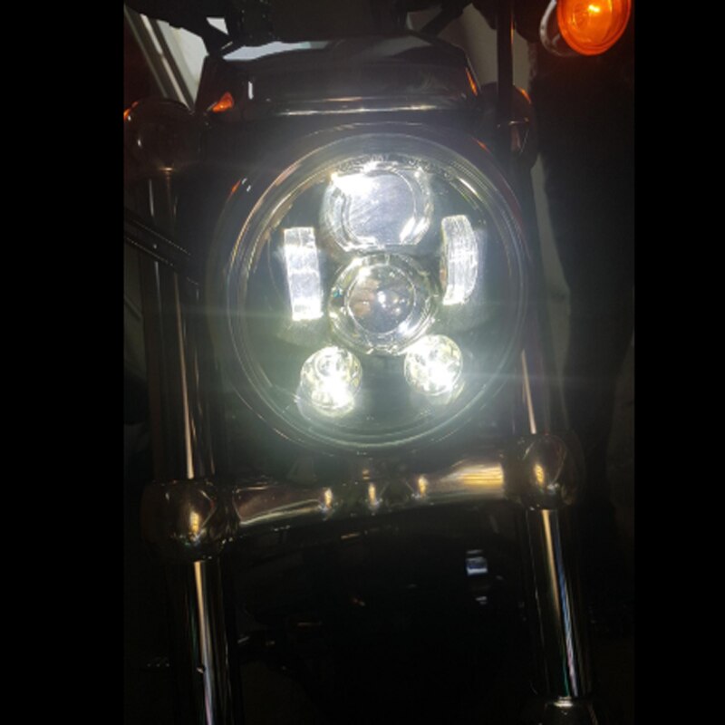 Universal- Motorrad Scheinwerfer 5,75 Zoll LED Scheinwerfer H4 Phare Farol Moto Scheinwerfer Hallo/Abblendlicht 5-3/4 "projektor Licht Eisen 883.