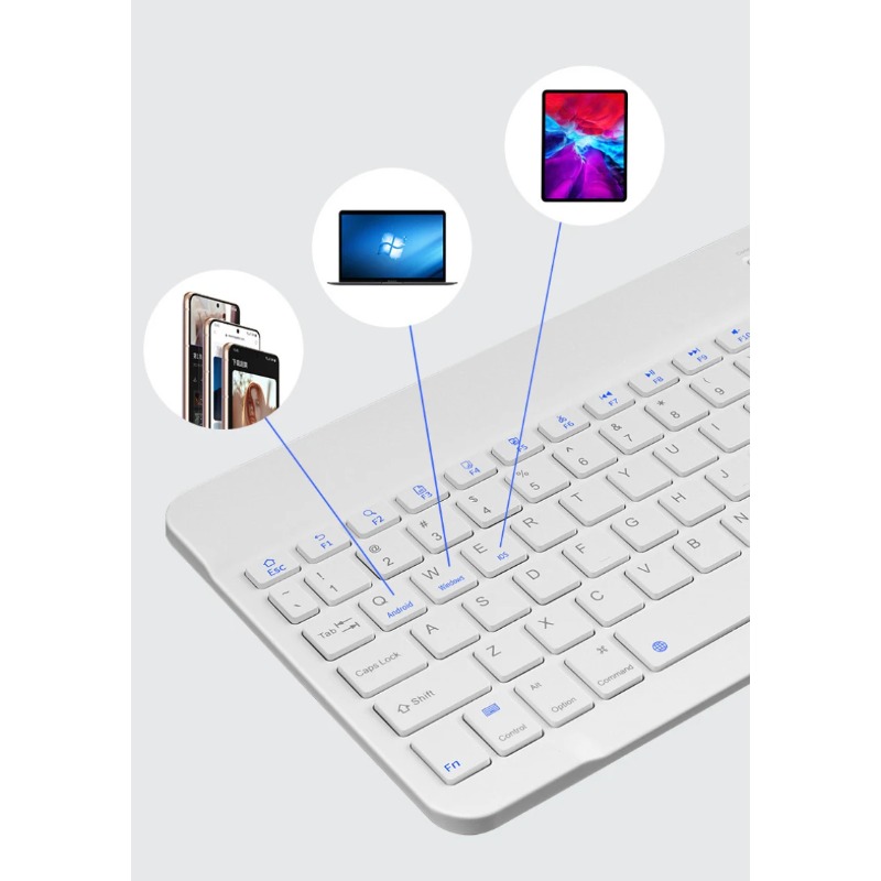 Bluetooth-Tastatur, Mobiltelefon, Tablette, universelles 10-Zoll-Maus-Tastatur-einstellen, kabellose Steuerung, Ladeadapter mit iPad