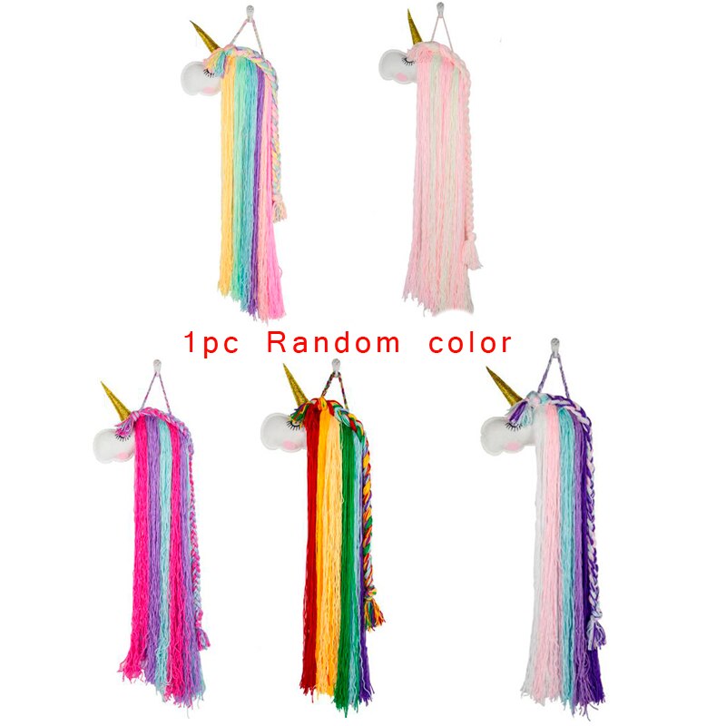Soporte para lazos de pelo para niña, cinturón de almacenamiento, organizador de diademas para niña, soporte colgante largo, pinzas para el pelo, decoración como: 1PC Random