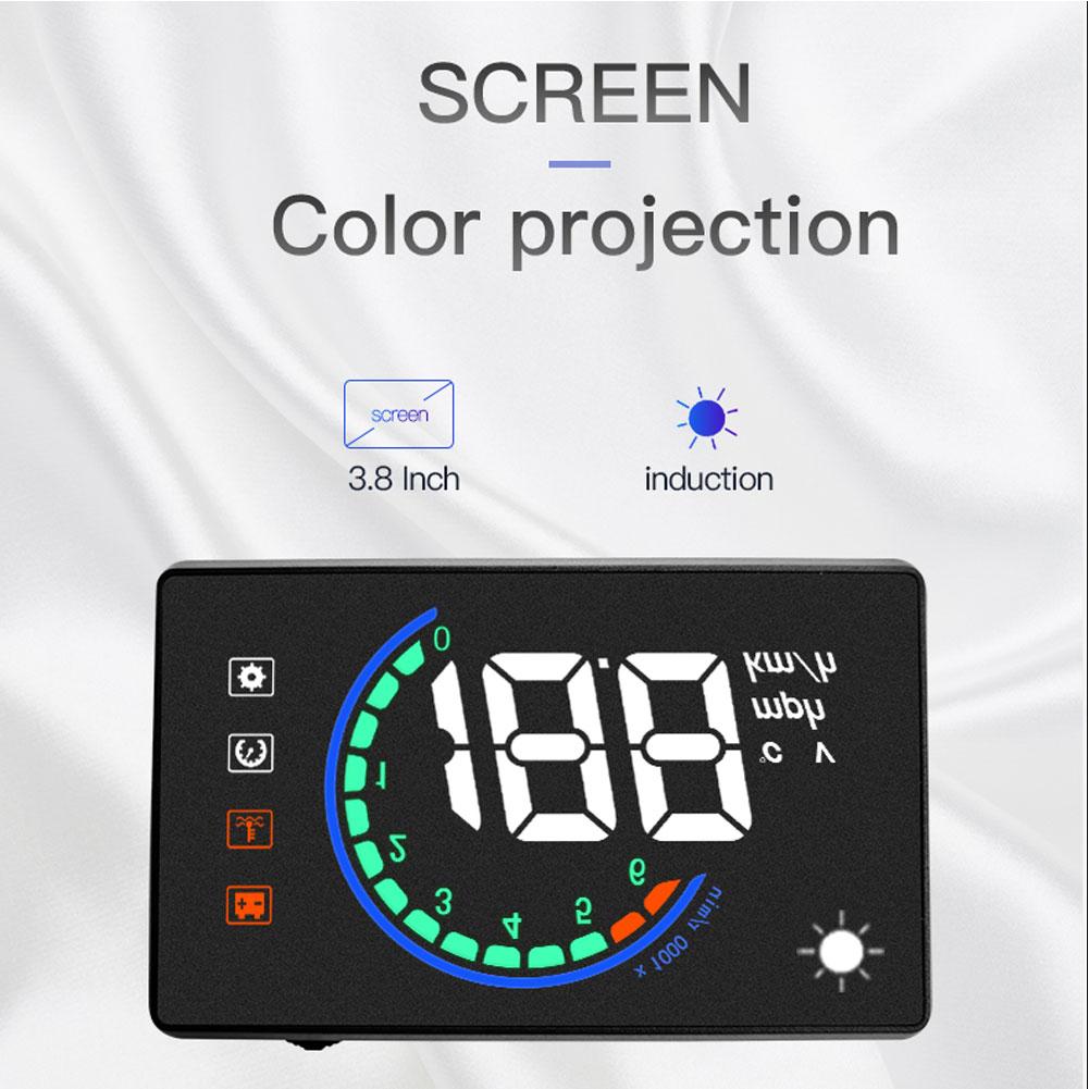 Heads Up Display Durable Practical Car Universal Dual System Vehicle Speedometer For Projector Overspeed Warning