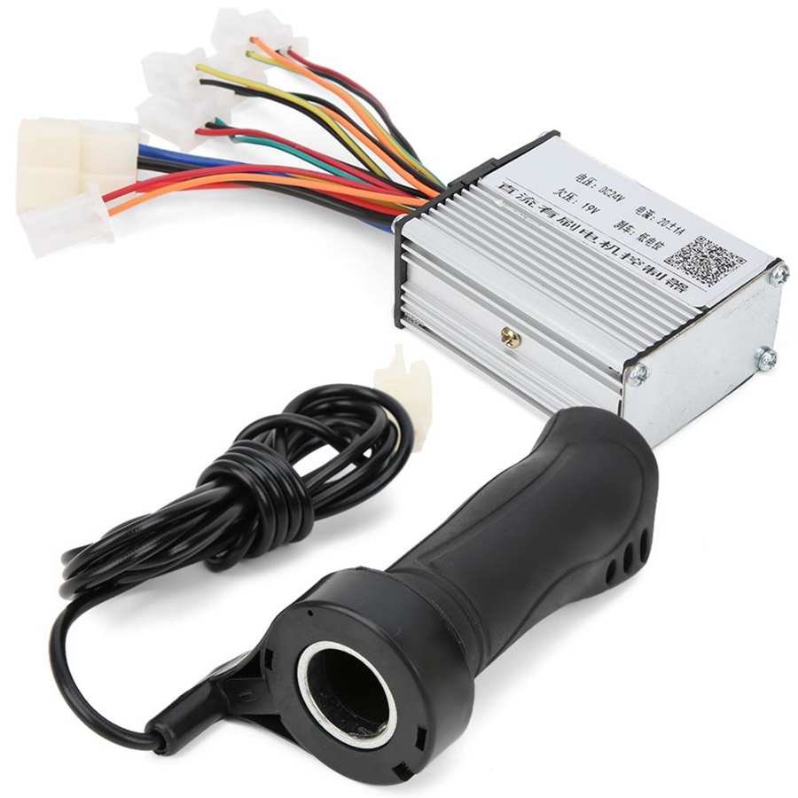 Electric Bicycle Controller Set 24V 250W Brush Controller Extended Cable Single Hand Grip Set Electric Bicycle Handlebar