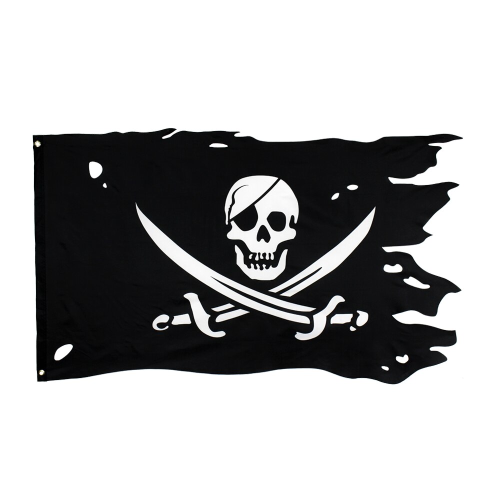 Drapeau de Pirate de Stede Bonnet | Drapeau de Pirate poisson, drapeau de Christopher Condent, pour décoration, 90*150cm: B