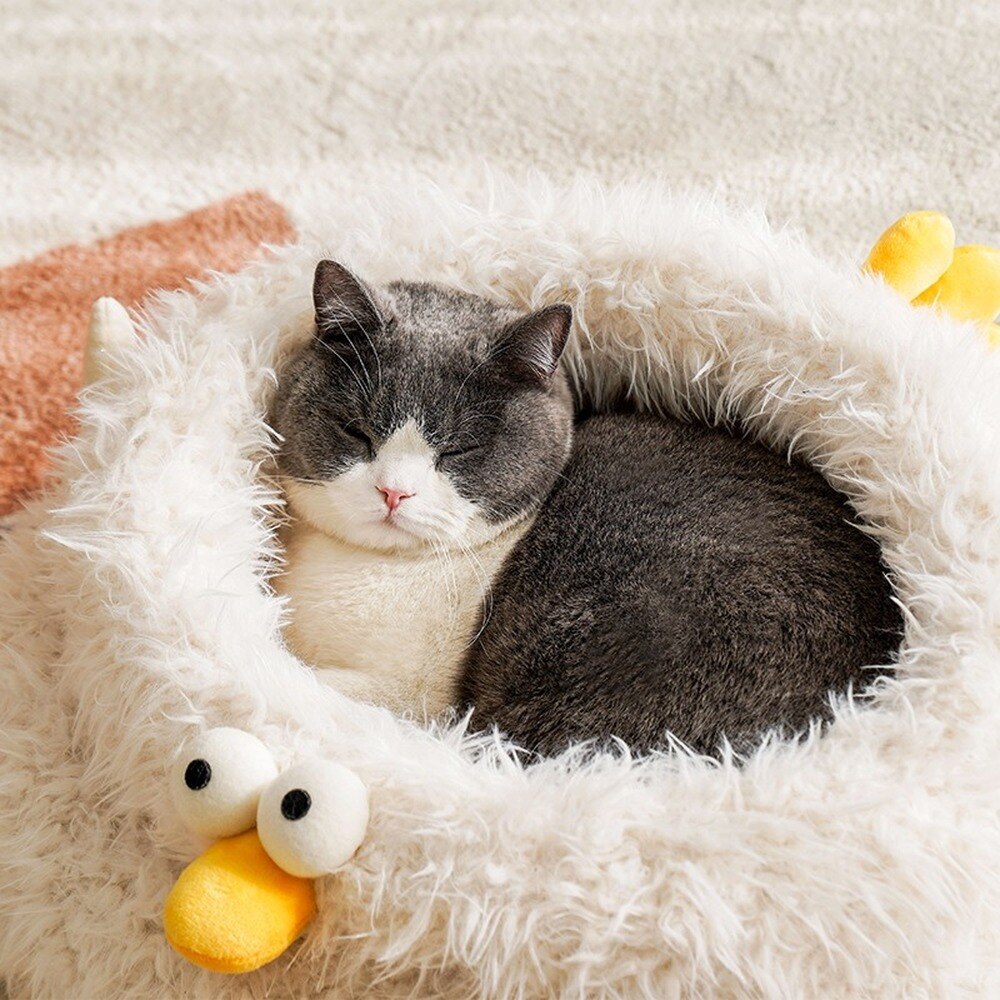 Cartoon Chicken Shaped Pet Cat Bed Sleeping Four Season Comfortable Cat Nest Puppy Dogs Kennel Pet Supplies Cozy Kitty