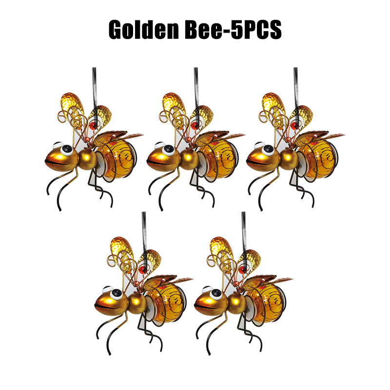 10 Stück Solar- betriebene Insekten lampe hängen fliegende Insekten Lampe Ich bin Freien Garten Insekt Licht Ornament für Rasen Sommer Party Hochzeit Deko: Beige