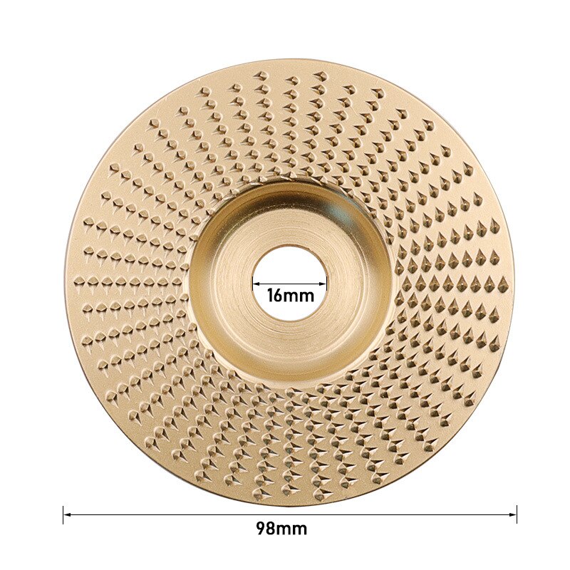 Gorąca sprzedaż wolframu drewno karbidowe tarcze szlifierskie szlifierka kątowa tarcze szlifierskie metalowe plastikowe drewno narzędzie ścierne: 100mm Gold Flat