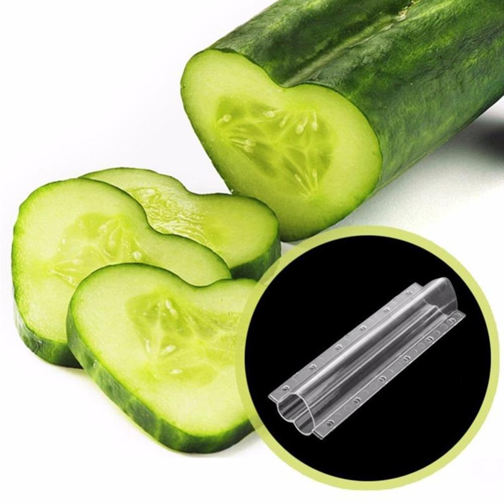 Molde para crecimiento de pepino en forma de corazón, plástico, jardín de cinco puntas, moldes transparentes para cultivo de frutas y verduras, Estrella M9A5