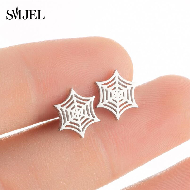 Punk Stijl Koreaanse Schattige Halloween Spook Spin Oorbellen Voor Vrouwen Sieraden Alien Et Web Net Oorbellen Xmas Accessoires 2024