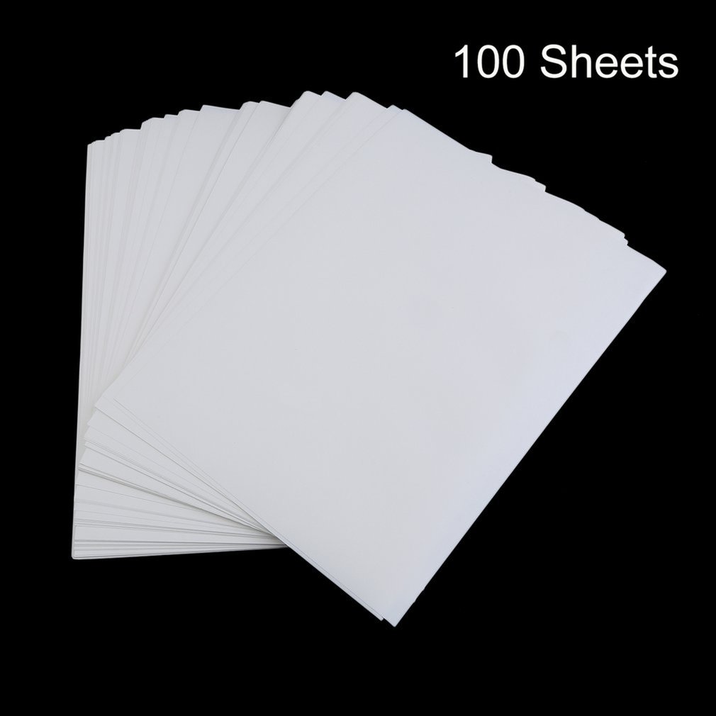 100 stk  a4 sublimeringsprintpapir til polyester bomuldst-shirt jern på transferpapir varmeoverførselstilbehør: Default Title