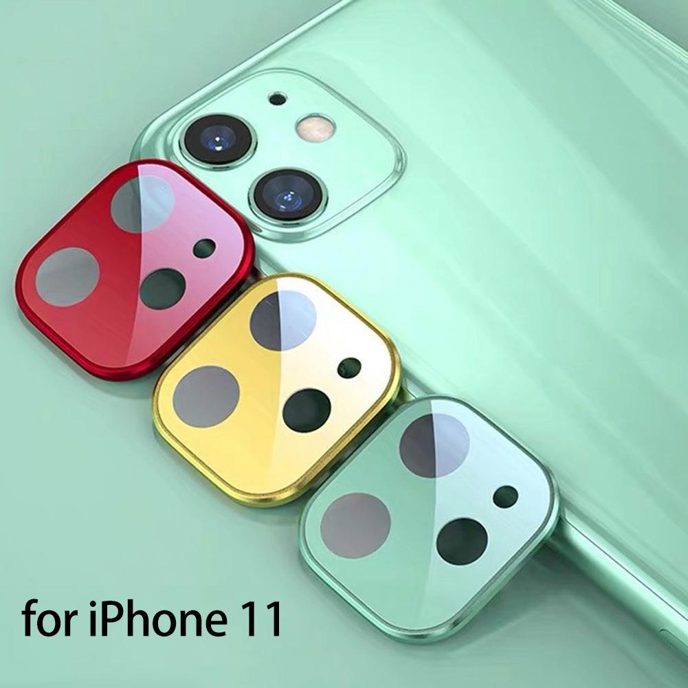 Metal + Tempered Glass Phone Rear Camera Lens Protector Protective Film Cover Case for iPhone 11 Pro Max