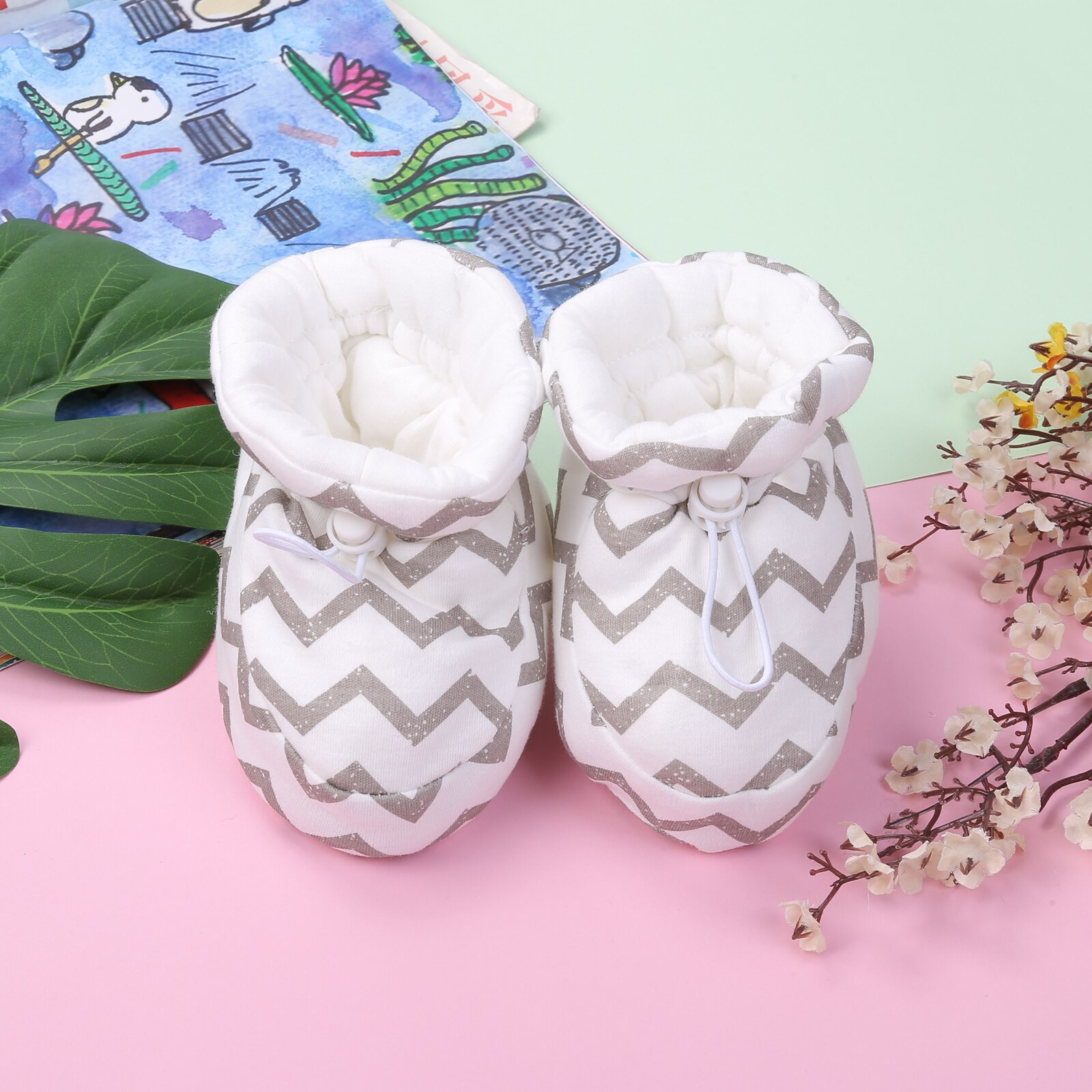 Emmababy Pasgeboren Baby Booties Leuke Gedrukt Winter Slippers Zachte Zool Toddle Eerste Wandelaars Wieg Schoenen: 01