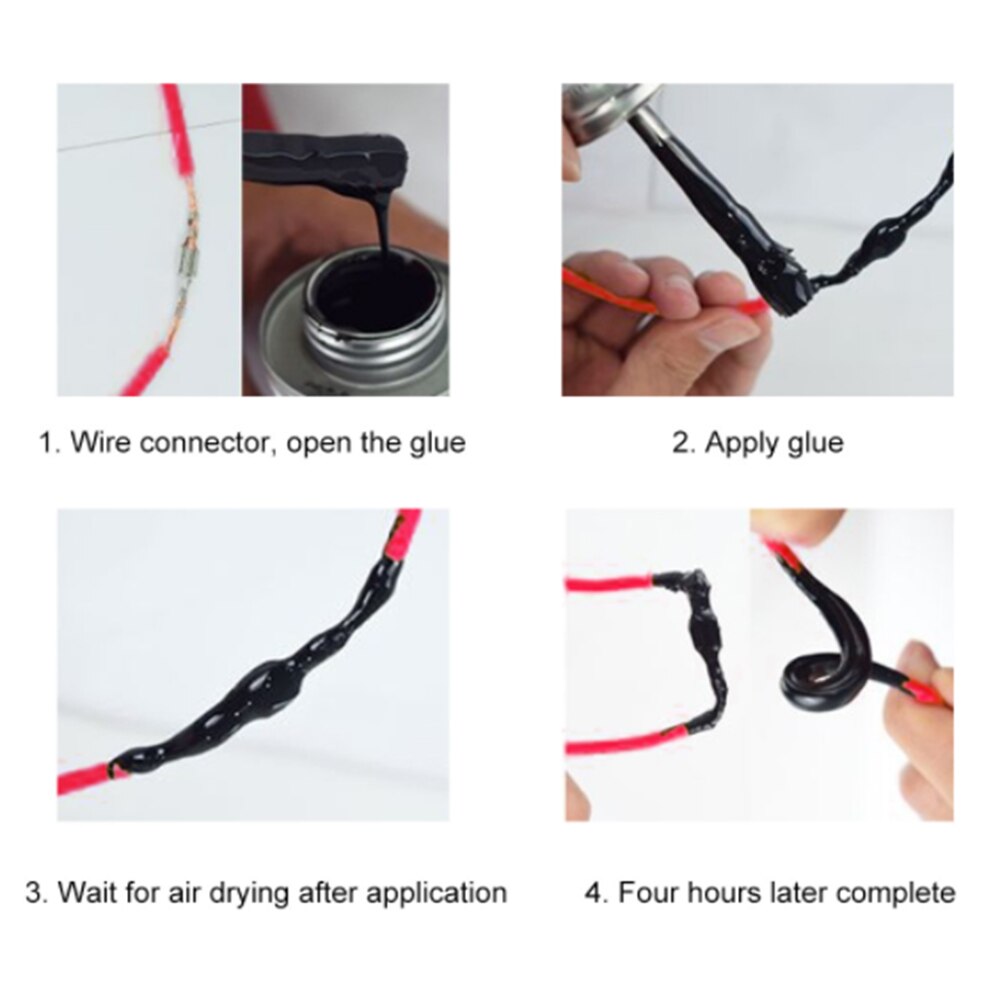 Vloeibare Isolatie Elektrische Tape Buis Plakken Waterdicht Fix Droog Lijm Rubber Elektronische Snelle Kit Hoge Temperatuur Weerstaan