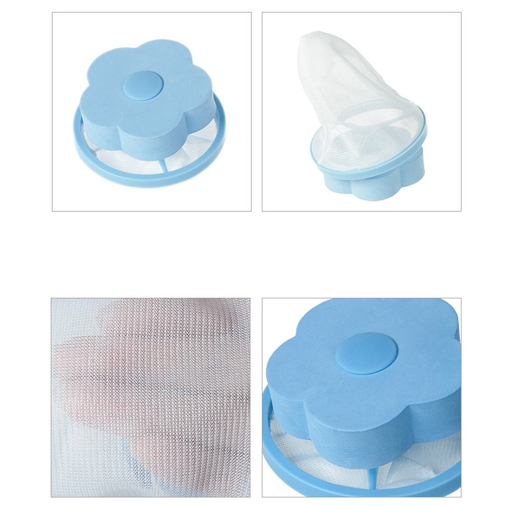 Flower Shape Washing Machine Hair Filter Bag Hair Remover Decontamination Laundry Wash Ball