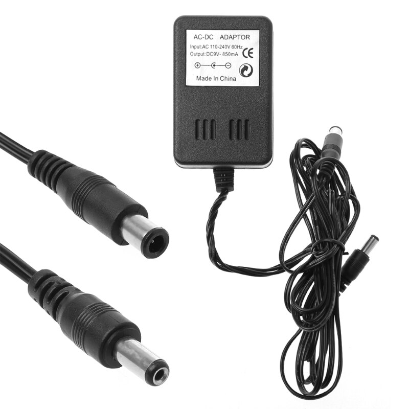 US Plug AC Power Input is 110-240V 60Hz Output is DC 9V 850mA Adapter Cable For NES Super Nintendo SNES Sega Genesis