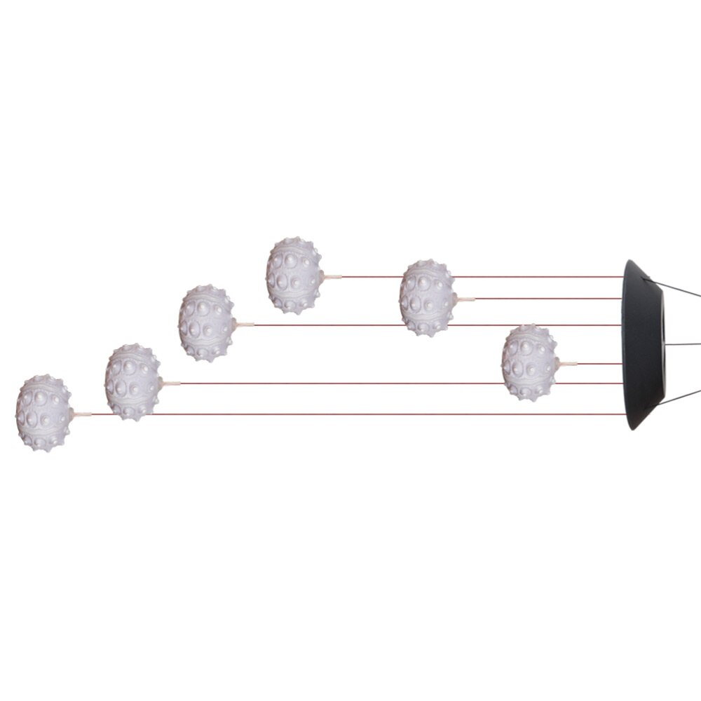 Carillon éolien LED en forme d&#39;oursin, lampe solaire suspendue d&#39;extérieur, ornement pour fête à la maison, cour, Festival