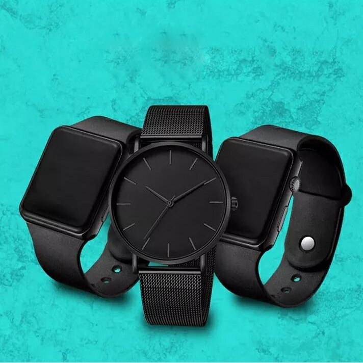 Men Watch Quartz Casual Watches Simple Metal Hour Reloj Quartz Watch Montre Mesh Stainless Steel erkek kol saati masculino clock: 2smartletAnd1watch