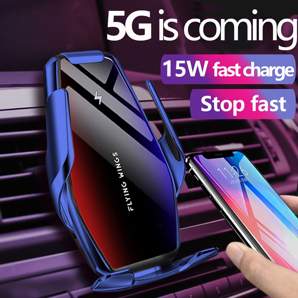 Qi Drahtlose Auto Ladegerät Auto Klemme 15W Schnelle Ladung Halfter für iPhone 11 XR XS X 8 Samsung S20 s10 Infrarot Sensor Telefon Montieren