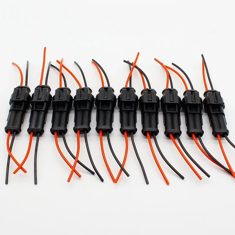 Connecteur électrique étanche à 2 broches, 10 pièces/lot, adaptateur avec fil AWG pour voiture, véhicule, motos