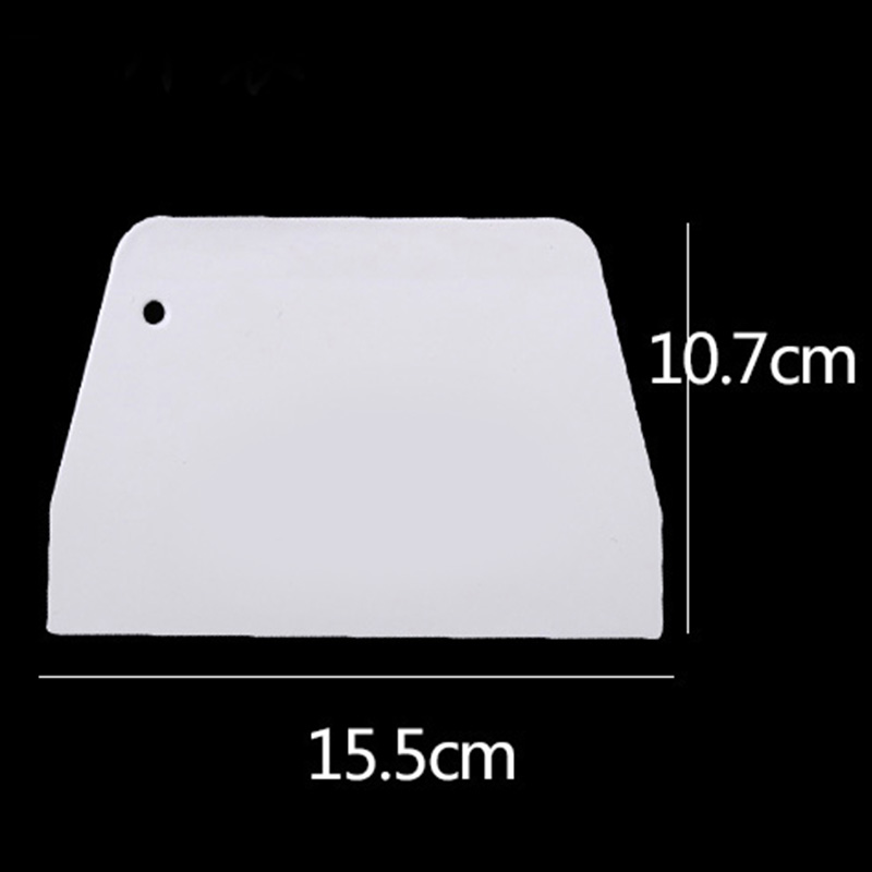 Plastic Dough Scraper for Bread Making & Cake Decorating Pastry Tools Plane regiment Shave cream Bake plastic scratchers: trapezoidal-15.5cm