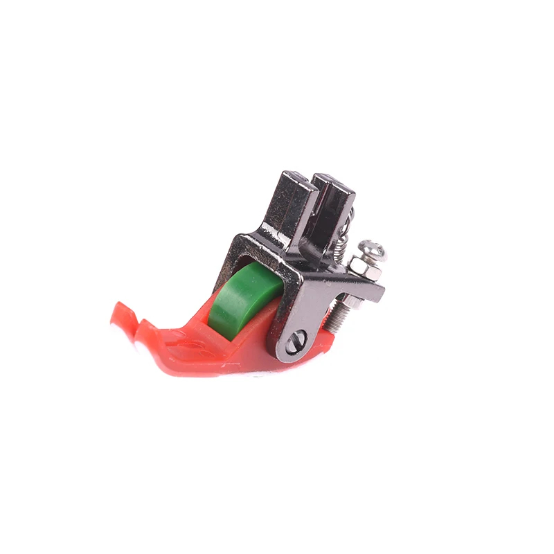 Calcador de rolo resistente ao desgaste de PTFE antirrugas para máquina de costura industrial, calcador universal de material grosso e fino: Verde claro