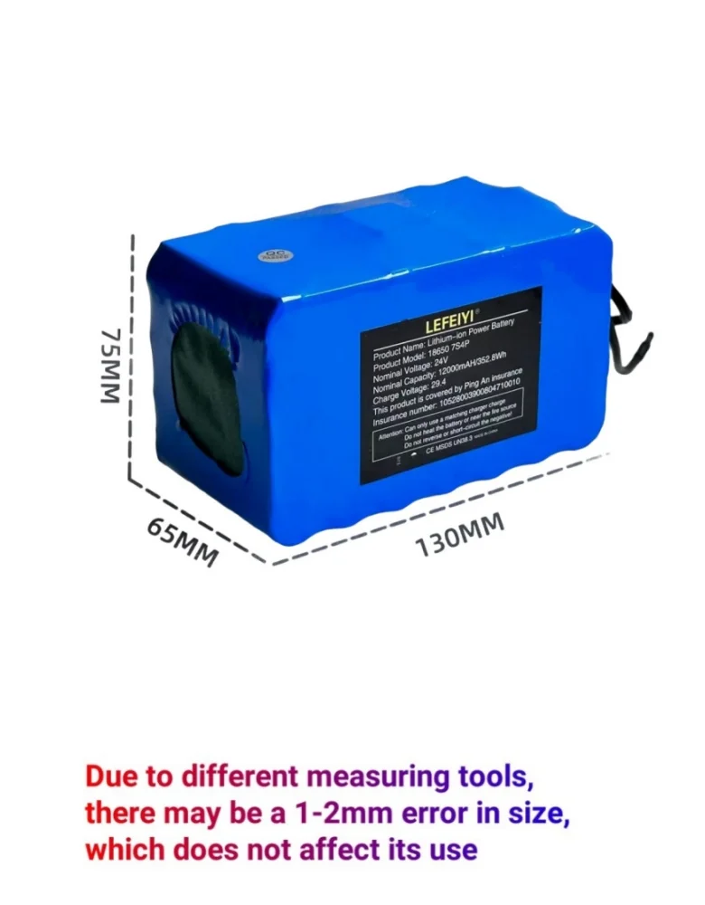 24 V 12000 mAh 18650 7S4P Li-Ionen-Akku 25,2 V, geeignet für den Batteriewechsel von 29,4 V Elektrorollern