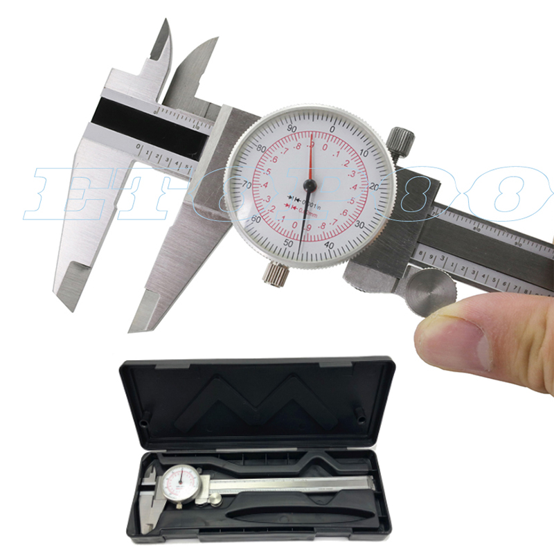 150mm 6inch Precision Dial Caliper Dial Vernier Caliper inch size Micrometer Gauge thickness Measuring Tool 0-150mm