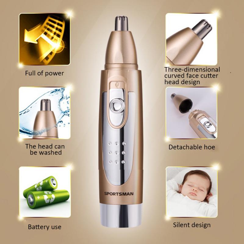 Portable Electric Nose Ear Trimmer For Shaving Nose Ear Clip Beard Hair Shaver Machine Safe Personal Care Men