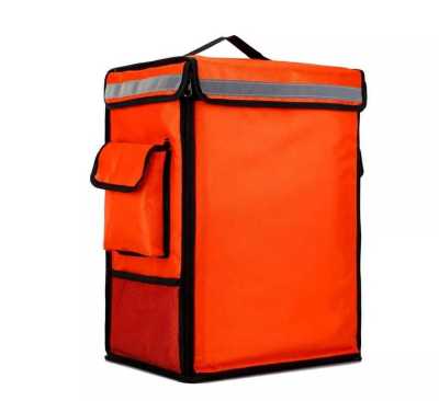 42L Grote Koeler Zakken Taart Takeaway Box Vriezer Rugzak Fastfood Pizza Levering Incubator Ijs Zakken Maaltijd Pakket Auto Lunch doos: Oranje