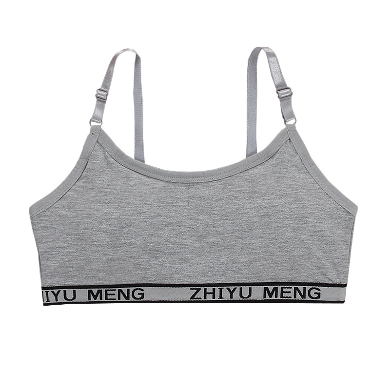 Reggiseni da allenamento per ragazze bambini 11 intimo morbido accessori per ragazze reggiseni per bambini traspiranti per ragazza teenager 8-16y Sling regolabile 13: GRAY