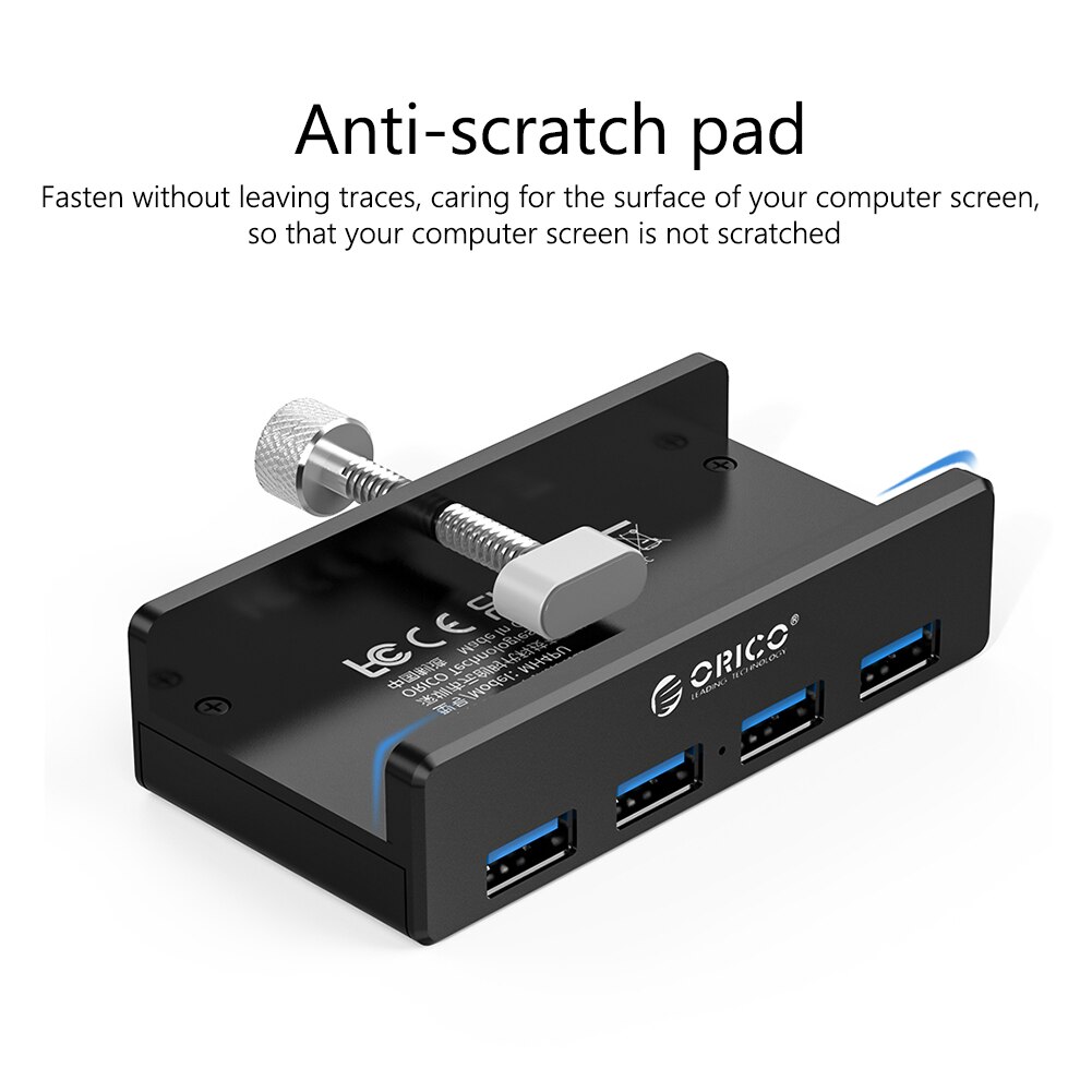 HUB USB 3.0 à Clip, 4 Ports, pour ordinateur portable de bureau, disque dur Mobile, clavier, souris, accessoires d&#39;ordinateur