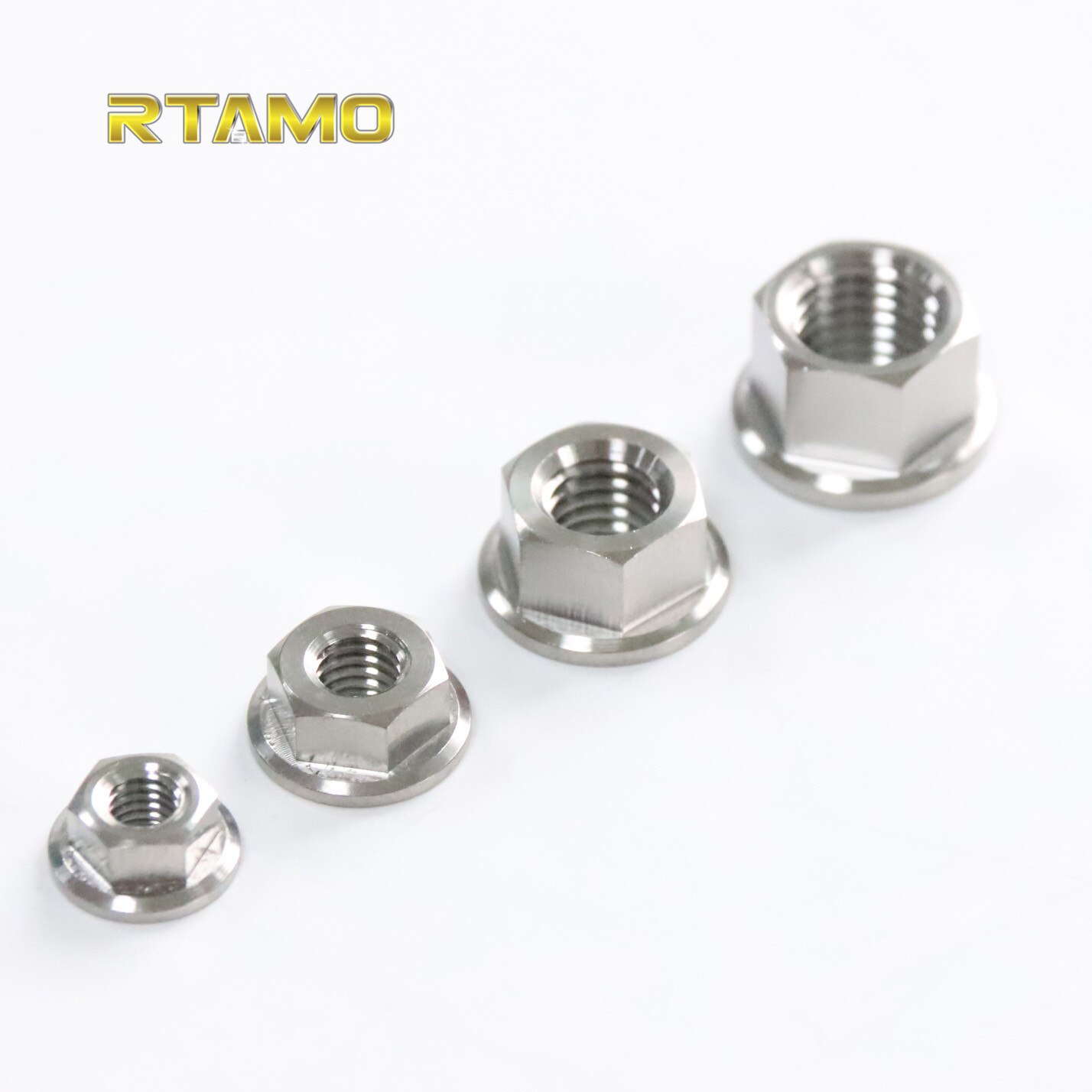 Titanium Flanged Nuts M12 M14 M16 M18 M25 Nut Screws Ti Bolts for Motorcycle Bicycle Car Parts