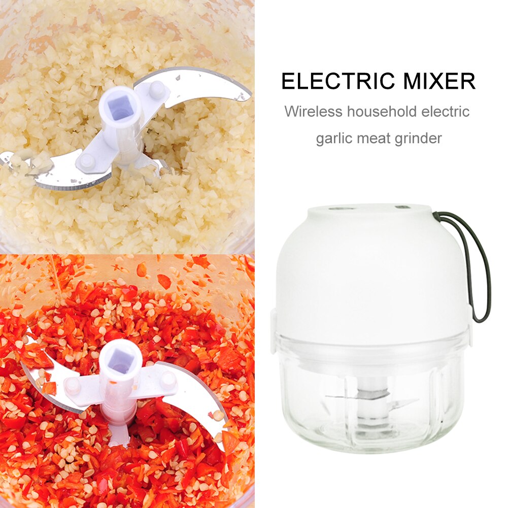 Mini Wireless Electric Meat Grinder Food Chopper Mini Stainless Kitchen Chopper Meat Grinder Shredder Kitchen Gadgets