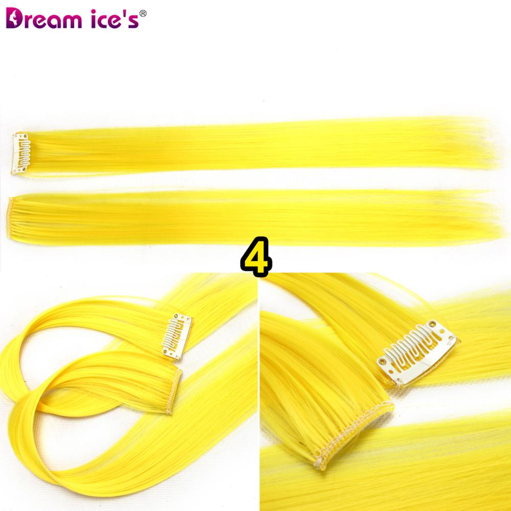 Synthetische Lange Enkele Clip In Hair Extensions Een Stuk Roze Regenboog Kleur Mode Rechte Haarstukje Voor Vrouwen En Meisje: #6