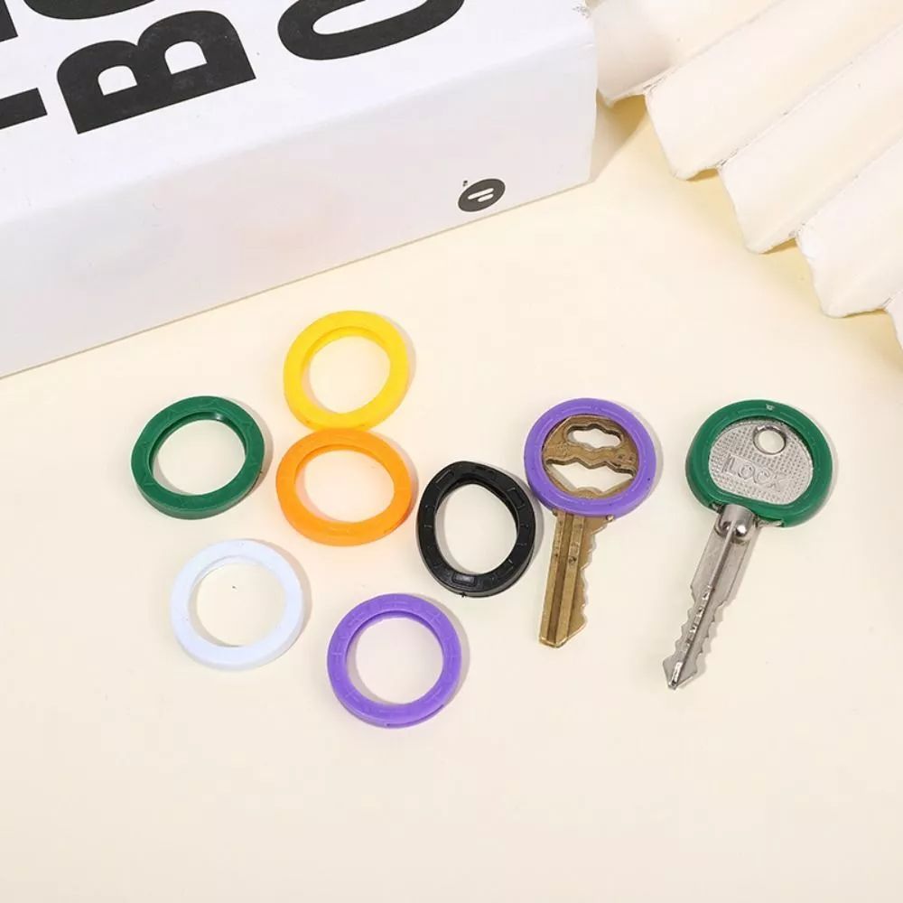 12 Uds. Accesorios para llaves, cerraduras suaves de goma Multicolor huecas, tapas para llaves, cubiertas de silicona, adornos para llaves, cubierta para llavero, Protector para llaves
