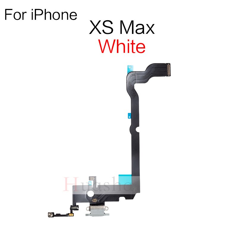 Connecteur de chargeur USB pour iPhone 7 8 Plus X XR XS max, câble flexible avec Microphone et prise Audio pour casque, 1 pièce: XS Max White