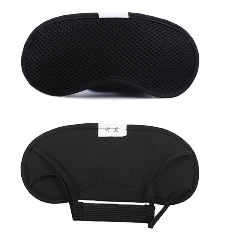 3D Slaapmasker Eyepatch Zachte Eye Slaapmasker Bamboe Houtskool Ademend Reizen Kantoor Elastische Verstelbare Slapen Aid Blindfold