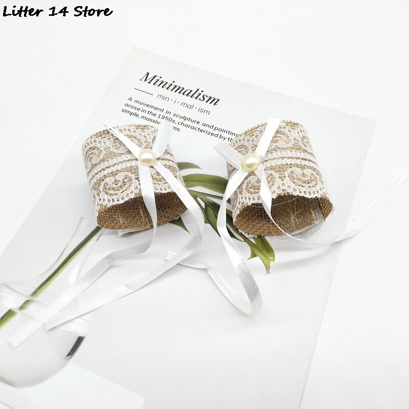 5PCS Lace Napkin Ring Buckle Wedding Wedding Table And Chair Buckle Burlap Napkin Ring Napkin Wedding Banquet Party Decoration