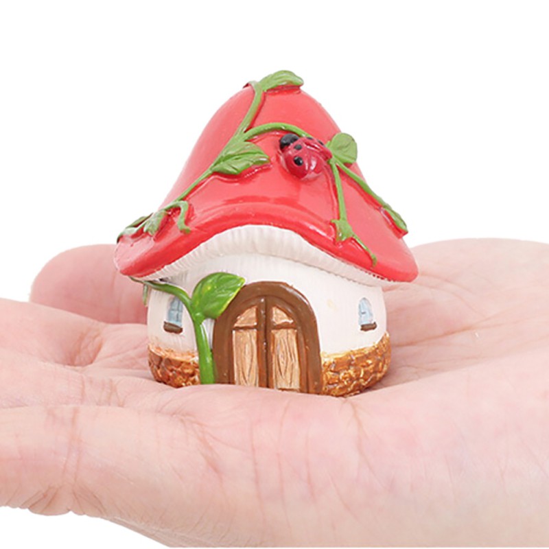 Mini Resin Micro Landscape House Miniature House Fairy Home Garden Decoration Crafts Fairy Garden Pumpkin Room Decor N06