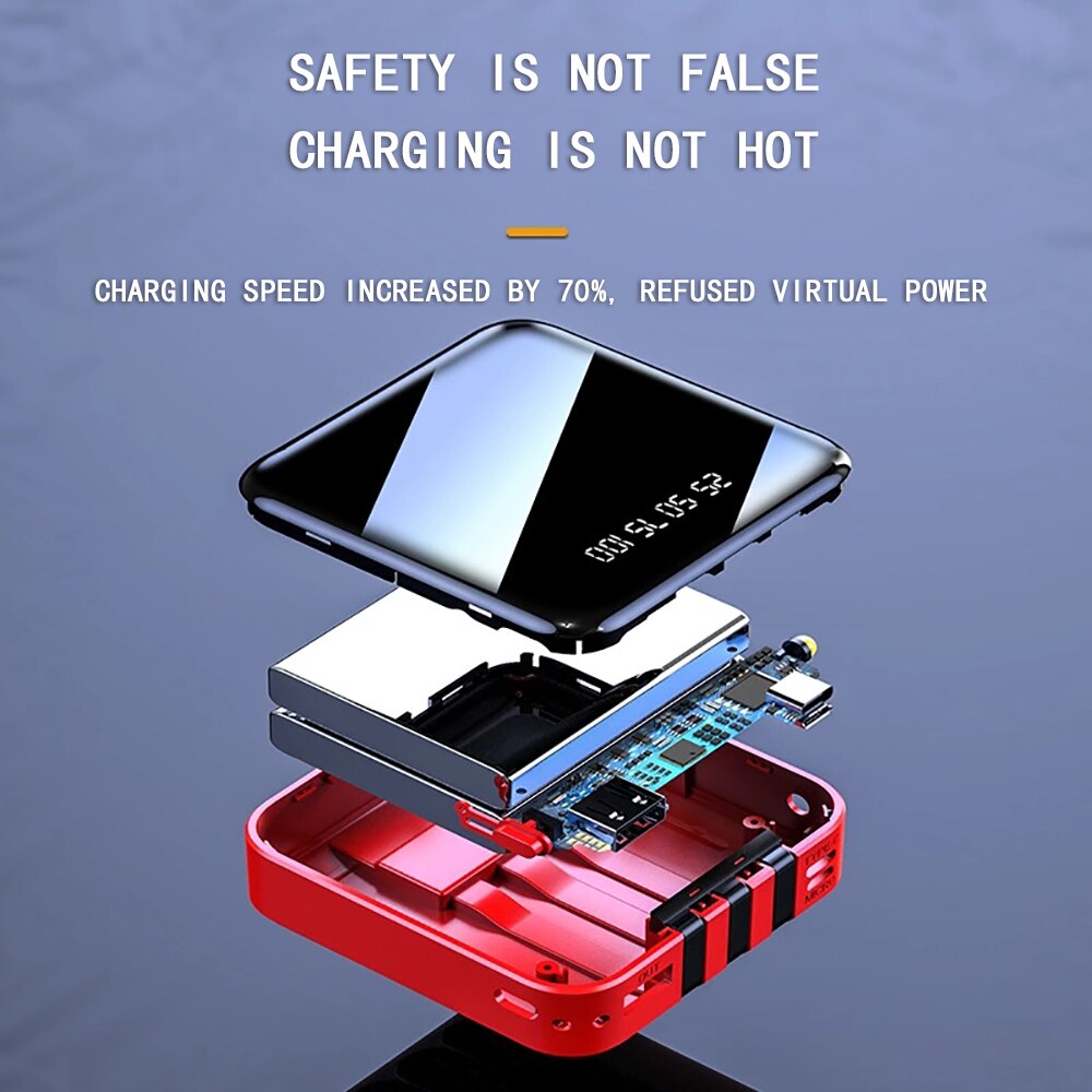 Power bank20000 mAh Hohe kapazität schnelle lade Mini Tragbare Power bank