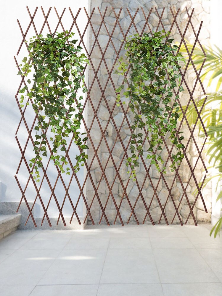 Wooden Fence Durable Retractable Plant Climbing Frame Trellis Decoration Stand Wall Fence Panel Plant Climb Trellis For Garden