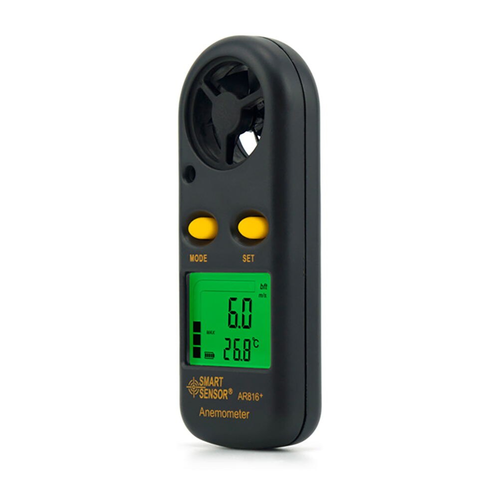 SMART SENSOR AR816+ Portable Digital LCD Wind Speed Anemometer Handheld Wind Speed Meter Air Speed Tester wind speed Detector