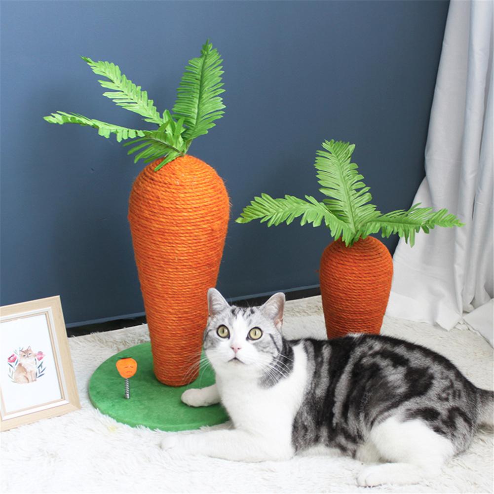 Funny Kitten Cat Scratching Post Cat Scratcher Carrot Cat Claw Scratcher Cat Training Toys for Kittens and Cats