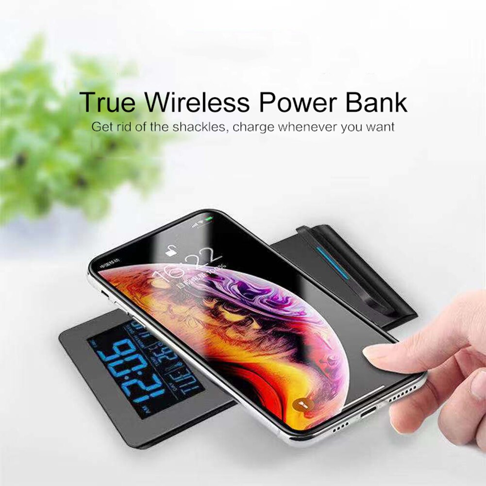 Desktop Wireless Charging Stand Mobile Phone Holder Time Temperature Alarm Clock Phone Holder, with Alarm Clock sales