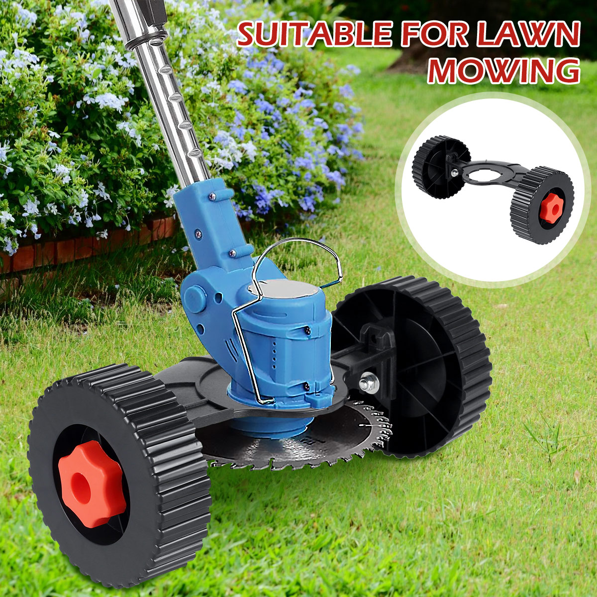 Lawn Mower Accessories Lawn Mower Auxiliary Wheel Support Wheel Adjustable Removable Lawn Mower Head Attachment