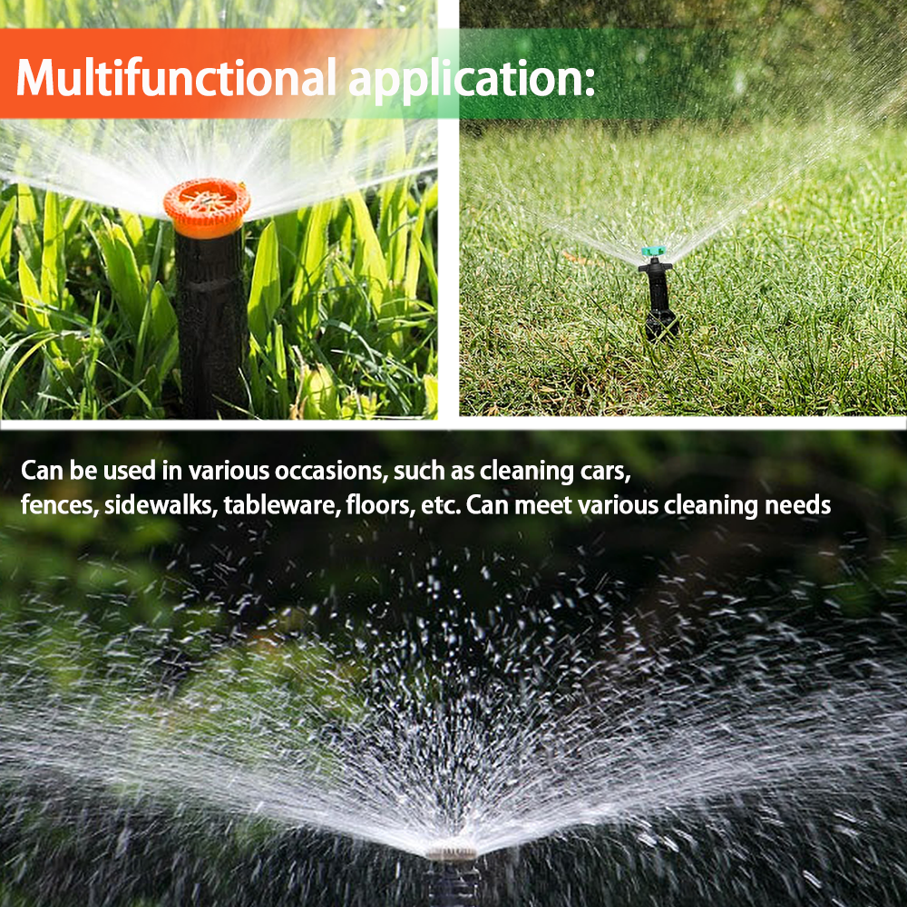 360 Degree Automatic Rotating Sprinkler Heads, Garden Lawn Irrigation 1/2"（4-point flywheel） Male Thread Rotating Nozzle