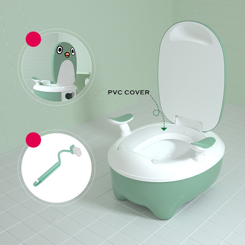 Kinderen Wc Jongen Meisje Baby Potje Baby Baby Urinoir Kind Wc Potje Baby Rugleuning Urinoir Inafnt Anti-slip Wc: Pvc Green