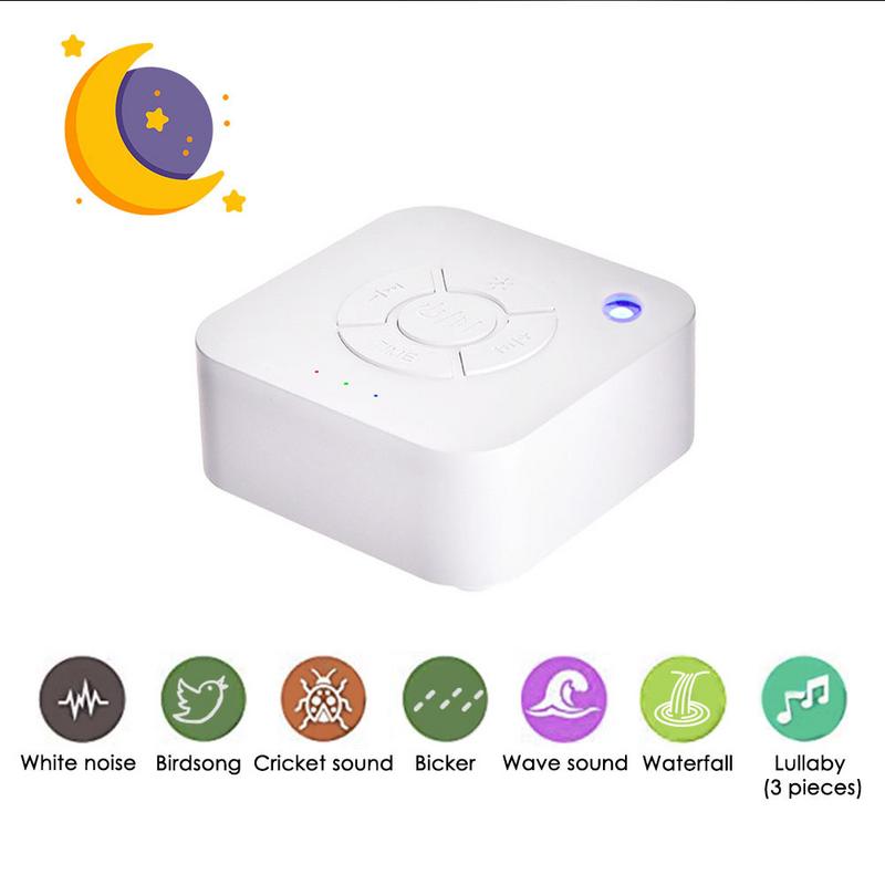 Sleep Sound Machine USB Oplaadbare Getimede Uitschakeling Witte Ruis Machine Voor Slapen Ontspanning Voor Baby Volwassen Kantoor Reizen # S: Default Title