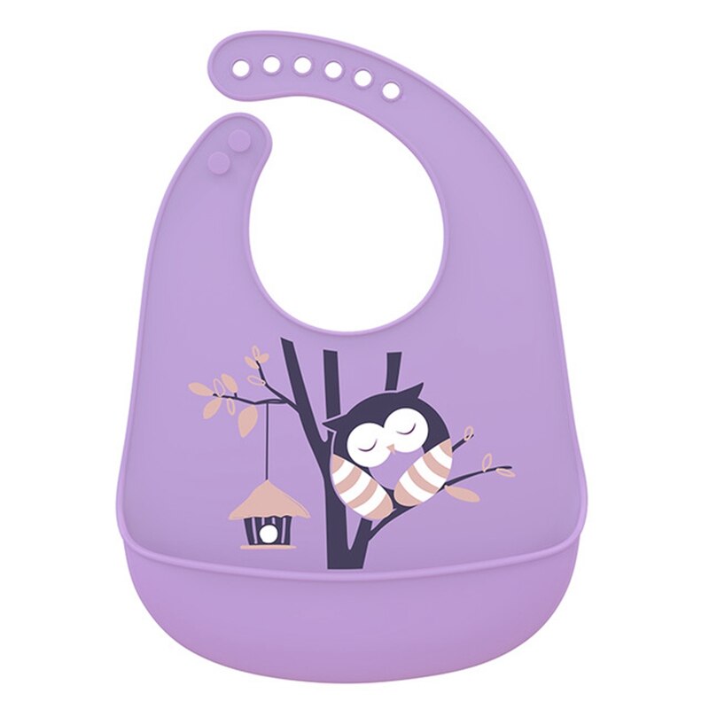 Laten We Food Grade Siliconen Slabbetjes Babyvoeding Speeksel Handdoek Olie-Proof Verstelbare Burp Doeken Bandana Cartoon Waterdicht schorten: 05