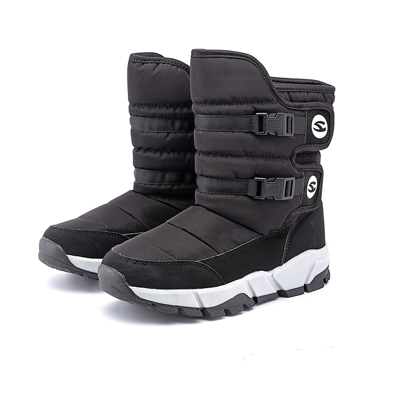 Les bottes d'hiver à la pour enfants gardent des chaussures chaudes pour les garçons filles: Black / 13