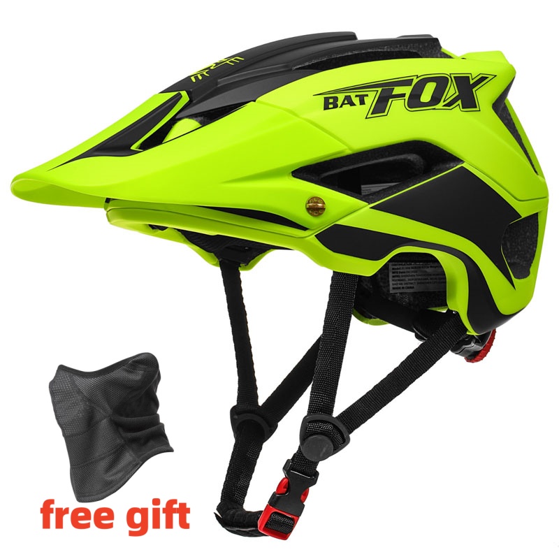BATFOX MTB Helmet Cycling Men’s Bicycle Helmet casco bicicleta Ultralight Racing Speedframe Mountain Road Bike Helmets: light yellow